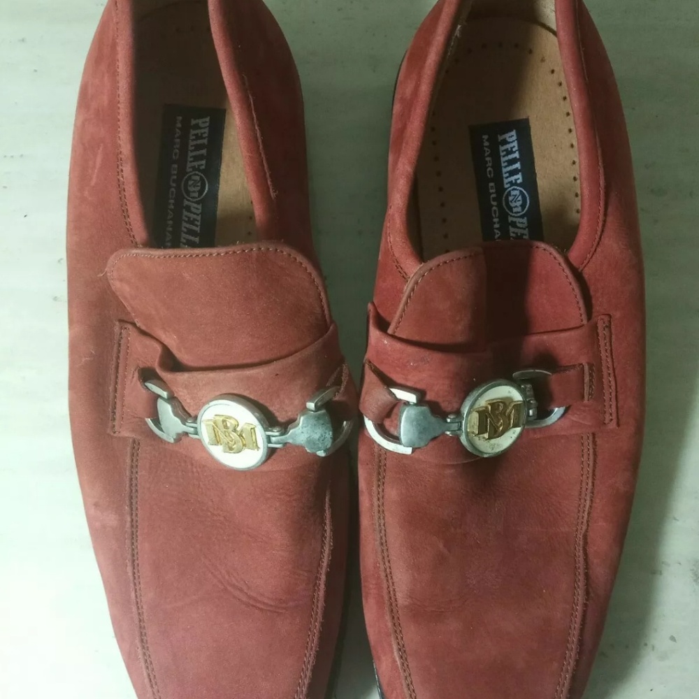 Pelle pelle vintage 9.5 men's shoes orange rust